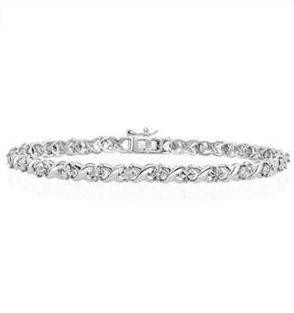 The Diamond Store Diamond Kisses Bracelet With 0.05ct Set in 925 Silver