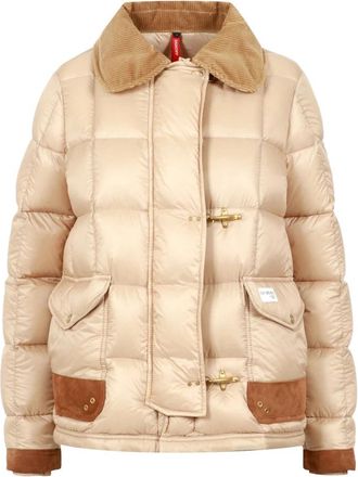 Fay Nylon Jas met Kraag - Dames - Winterjassen - Beige - XS - Nylon - Jassen