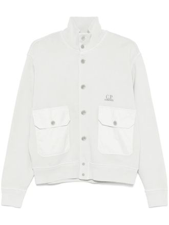 C.P. Company diagonal-fleece cotton sweatshirt - men - Cotton - M - Grey