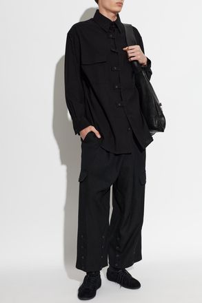 Yohji Yamamoto Shirt With Pockets, Mens, Black