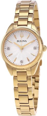 Bulova Sutton Quartz Diamond Silver Dial Ladies Watch 97P150