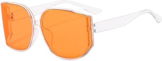 Generic Womens Outdoor Vacation Sunglasses Mens Sports Driving(Orange)