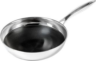 Frieling Black Cube 9-1/2 Inch 2.5 Quart Stainless/Nonstick Hybrid Chefs Pan