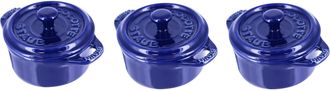 Staub Ceramic 3-pc Mini Round Cocotte Set
