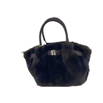 Generic Compatible For Fall Winter Plush Crossbody Bag Belted Handbag Small Tote Cute Fluffy Fur(Brown)