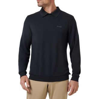 Travis Mathew Amenities Collared Sweatshirt in Black at Nordstrom Rack, Size Medium