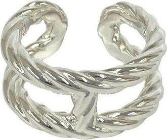 Herm&egrave;s Silver Silver 925 Band Ring (Pre-Owned)