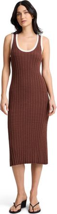 Onia Boucle Cotton Scoop Tank Dress in Brown at Nordstrom, Size X-Small