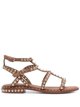 Ash Precious studded sandals - women - Leather/Leather/Leather - 36 - Brown