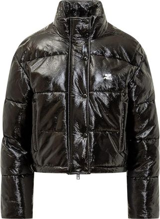 Courr&egrave;ges AC Vinyl Down Jacket - Dames - Winterjassen - Zwart - M - Jassen