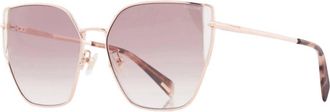 Police Womens Gradient Butterfly Sunglasses In Copper Gold
