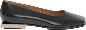 Maison Margiela Black Leather Ballet Flats