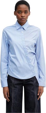Andersson Bell Breeze Striped Twist-Tuck Shirt - Dames - Blouses & Shirts - Blauw - Maat: M Katoen