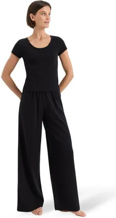 Pact Organic Cotton Pointelle Scoop Neck Tee in Black at Nordstrom, Size Xx-Large