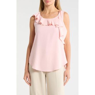 Renee C Ruffle Sleeveless Top in Pink at Nordstrom Rack, Size X-Small