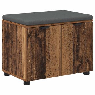 vidaXL Banco De Entrada Con Coj&iacute;n Madera Vieja 60 X 38 X 46 Cm Vidaxl