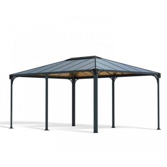 Palram Martinique 5000 Garden Gazebo - L493.1 x W359.3 x H286.1 cm - Grey