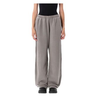 Alexander Wang Relaxed Fit Gearticuleerde Been Trainingsbroeken - Dames - Sweatpants - Grijs - S - Leer - Broeken