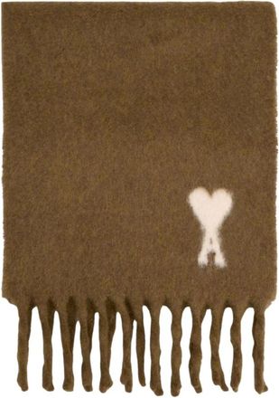 Ami Accessoires, Heren, Bruin, ONE Size, Wol, Ami de Coeur Sjaal