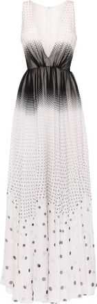 Saiid Kobeisy polka dot-print gradient-effect dress - women - Polyester - 34 - Black