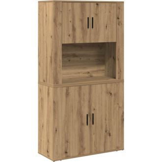 vidaXL Aparador Roble Artisan 80 X 33 X 150 Cm Madera Contrachapada Vidaxl