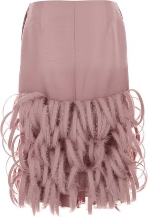 Balenciaga Womens Pink Wool Blend Skirt Dustypink Gonne