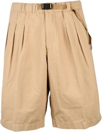 White Sand Gekreukte Bermuda Shorts - Heren - Korte Broeken - Beige - XS - Katoen - Korte Broeken