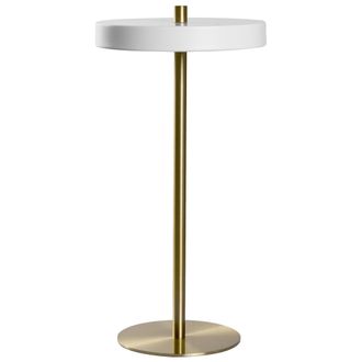 Beliani L&aacute;mpara De Mesa Led Moderna Base De Metal Con Regulador De Intensidad Oficina Blanco Evenlode