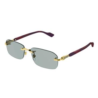 Gucci Sunglasses, unisex, Yellow, Size: 56 MM Rectangle Sunglasses