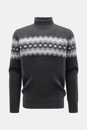 Braun Hamburg Men - Cashmere jumper anthracite/light grey
