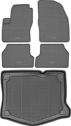 OEM Juego De Alfombrillas De Goma Para Coche Y Alfombrilla Para Maletero Para Ford Focus Ii Hatchback (2004-2011)