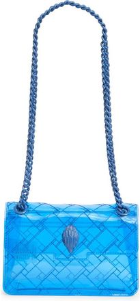 Kurt Geiger Mini Kensington Drench Vinyl Convertible Crossbody Bag in Blue at Nordstrom