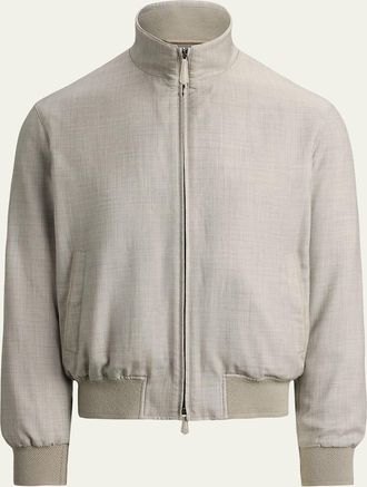 Ralph Lauren Purple Label Mens Felton Cashmere-Silk Flight Jacket