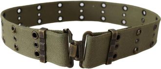 Ermanno Scervino Canvas Riem Militaire Stijl Antieke Gesp - Dames - Riemen - Groen - ONE Size - Katoen - Accessoires