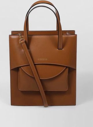 Hidesins calf leather pocket medium tote bag