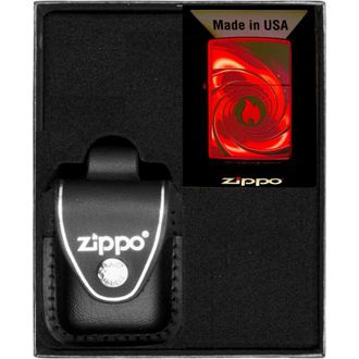 OEM Juego De Encendedores Zippo Candy Apple Red Swir Regalo N.&deg; 3