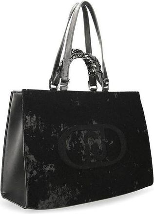 Liu Jo Velvet Tote Bag - Black