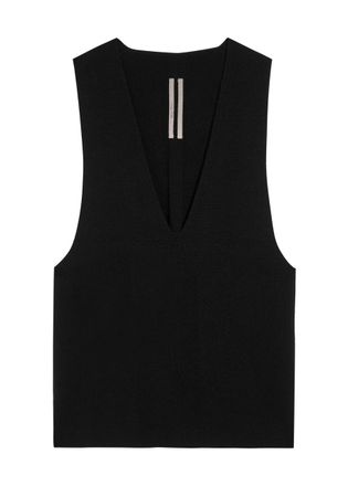 Rick Owens V-neck Cashmere and Wool-blend Tank top - Black - S (UK8-10 / S)