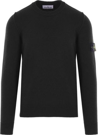 Stone Island Black Crew Neck Sweater