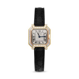Cartier Pre-owned Cartier Ceinture Hand Wind Diamond White Dial Ladies Watch 6603