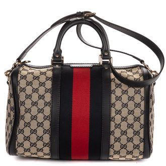 Gucci Vintage Web Boston schoudertas