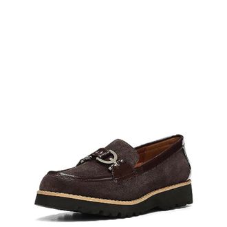 Donald J Pliner Womens Donald Pliner Clio Loafers Dark Brown Suede Comfort Shoes ZAP1463