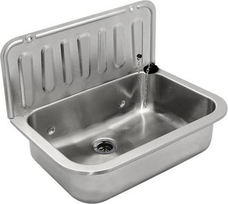 Differnz uitstortgootsteen - 49x32.5cm - RVS