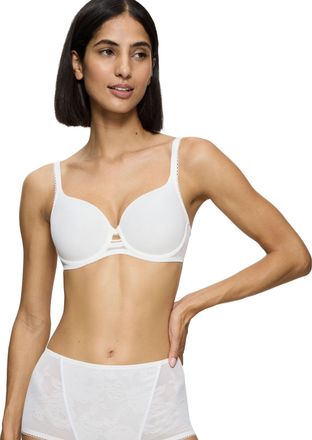 Triumph B&uuml;gel-BH TRIUMPH Wild Rose Sensation, Damen, Gr. 75, Cup D, silk wei&szlig;, Spitze, Obermaterial: 53% Polyester, 33% Polyamid, 14% Elasthan, BHs B&uuml;gel-BH, 