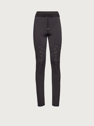 Ferragamo Black Slim Knit Trousers, Size L