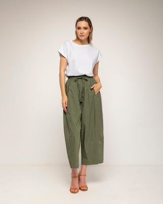 Tantra Rechte broek met zakken en elastische taille
