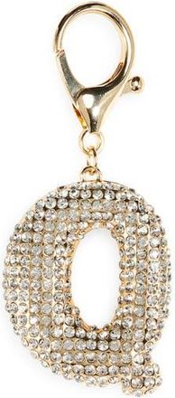 Leith Pav&eacute; Initial Bag Charm in Q- Clear- Gold at Nordstrom Rack