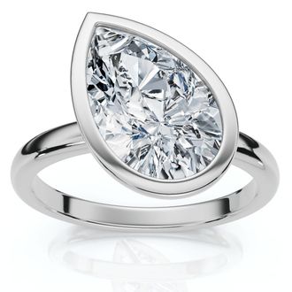 Pompeii3 Certified 2Ct Pear Solitaire Diamond Engagement Ring 14k Gold or Pt Lab Grown