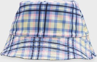 Kate Spade New York garden plaid reversible bucket hat