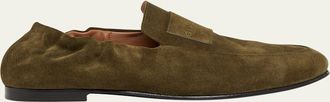 Givenchy Mens Suede Elasticized Loafers
